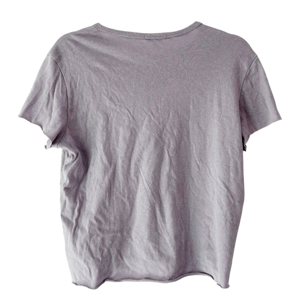 STANDARD JAMES PERSE Revolve Minimalist Slub Jersey Shrunken Tee - Sz 1 (M) NWT - Picture 2 of 6